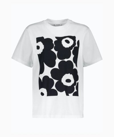 Marimekko Liuske Unikko Placement T-Shirt, Navy