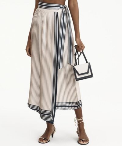 Recto Tie-Waist Pleated Skirt