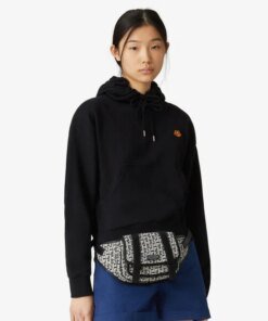 Kenzo Tiger Crest Boxy Hooded Sweatshirt