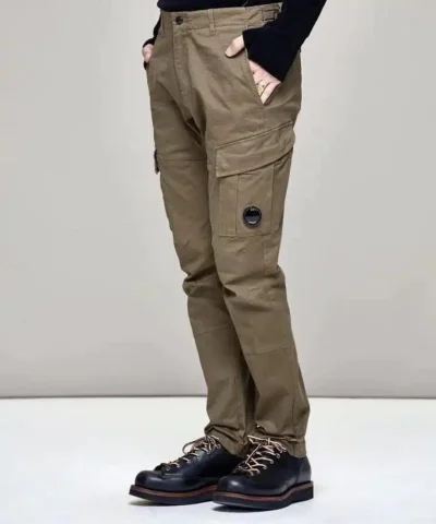 CP Company Garment Dyed Sateen Lens Pocket Pants