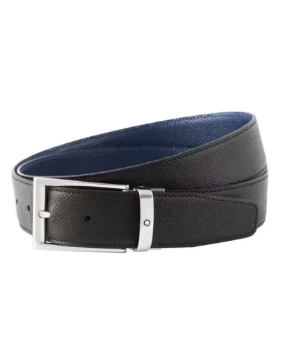 MontBlank Black/Dark Brown Reversible Cut-To-Size Business Belt