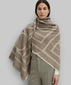 TOTÊME Como Scarf Tobacco Monogram