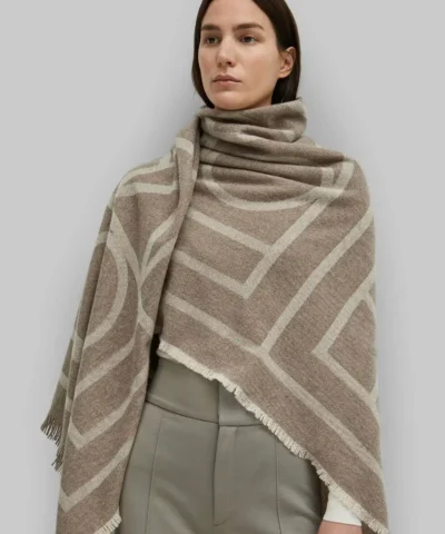 TOTÊME Como Scarf Tobacco Monogram