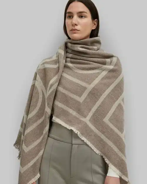 TOTÊME Como Scarf Tobacco Monogram