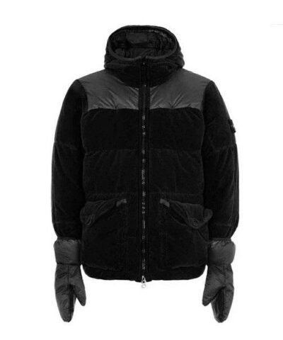 Stone Island 44125 Cotton Velvet Down-TC Whit Reverse Lamy Flock