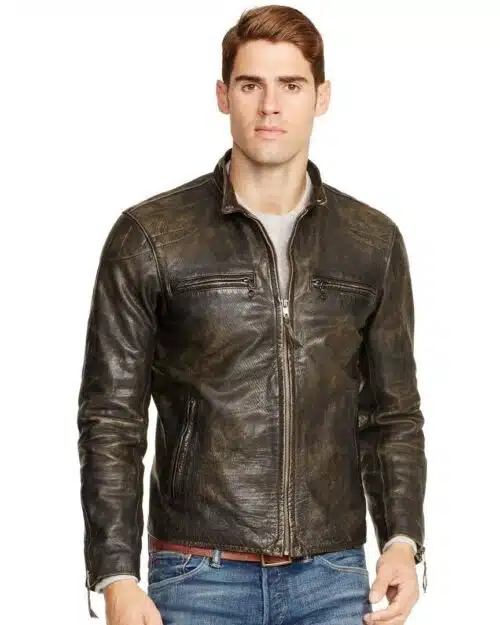 Polo Ralph Lauren Distressed Leather Jacket