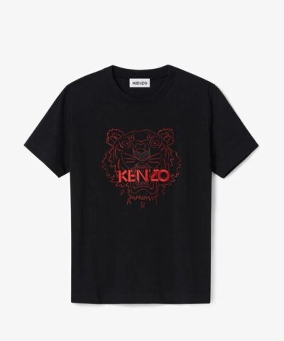 Kenzo Embroidered Tiger Loose T-Shirt, Black