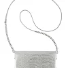 Nine West Glitter Mob Wallet On A Chain White