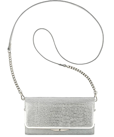 Nine West Glitter Mob Wallet On A Chain White
