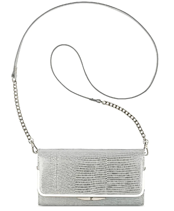 Nine West Glitter Mob Wallet On A Chain White