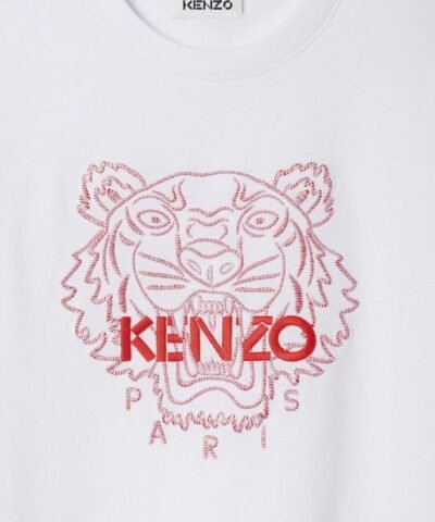 Kenzo Embroidered Tiger Loose T-Shirt, White