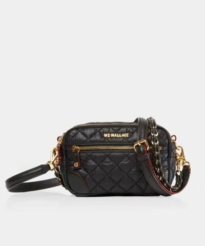 MZ Wallace Small Crosby Bag in Silver Hardware.