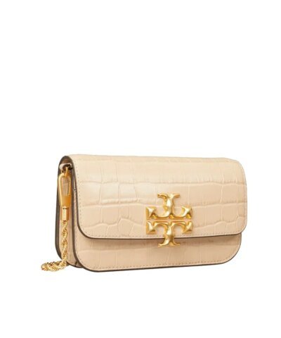 Tory Burch Eleanor Crocodile-Embossed Phone Crossbody Bag