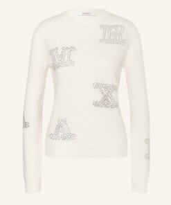 Max Mara MIA Embellished Logo Cashmere Sweater