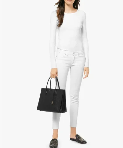 MICHAEL Michael Kors Mercer Accordion Pebble Leather Tote