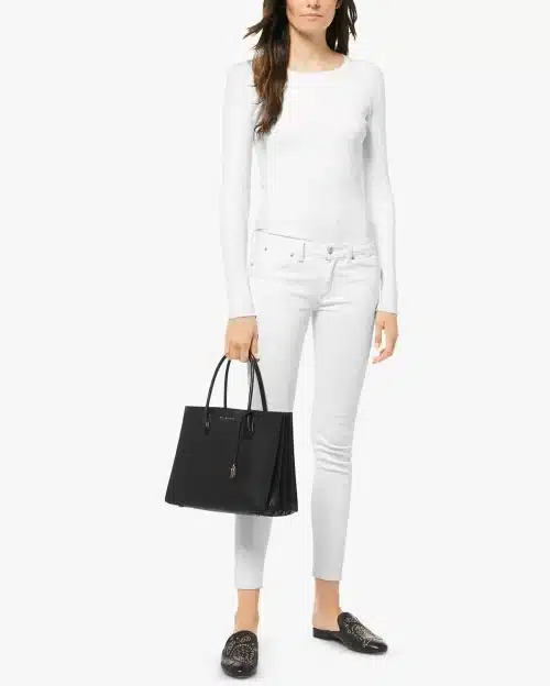 MICHAEL Michael Kors Mercer Accordion Pebble Leather Tote