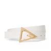 Bottega Veneta 2.0 cm White Triangle-Buckle Leather Belt