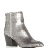 Dolce Vita Coltyn Almond Toe Back-Zip Leather Booties