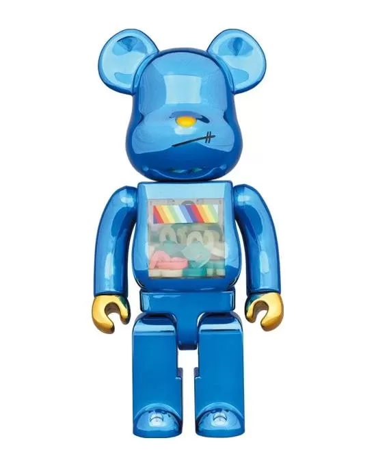 Bearbrick JSB 100% & 400% 2nd Ver. Set Blue Chrome