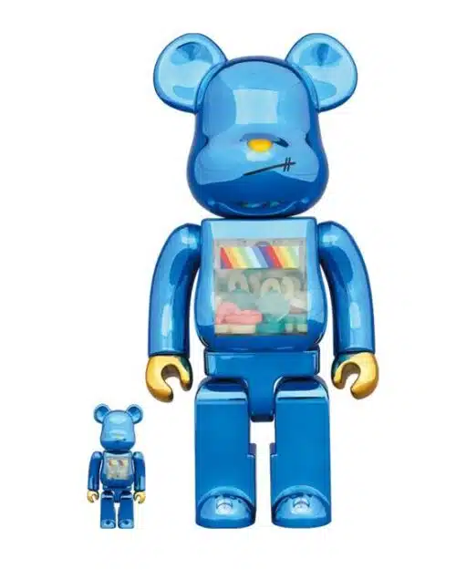 Bearbrick JSB 100% & 400% 2nd Ver. Set Blue Chrome