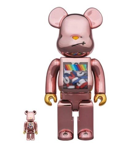 Bearbrick JSB 100% & 400% 2nd Ver. Set Pink Chrome
