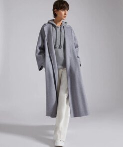 Max Mara Labbro Relaxed-Fit Cashmere Coat In Light Grey