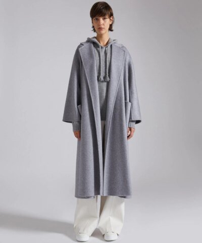 Max Mara Labbro Relaxed-Fit Cashmere Coat In Light Grey