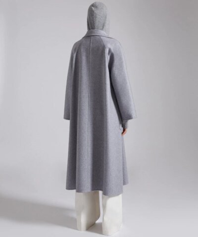 Max Mara Labbro Relaxed-Fit Cashmere Coat In Light Grey