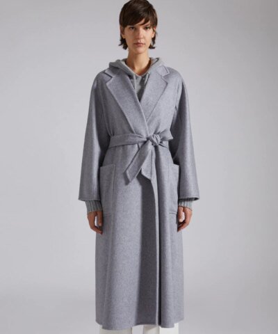 Max Mara Labbro Relaxed-Fit Cashmere Coat In Light Grey