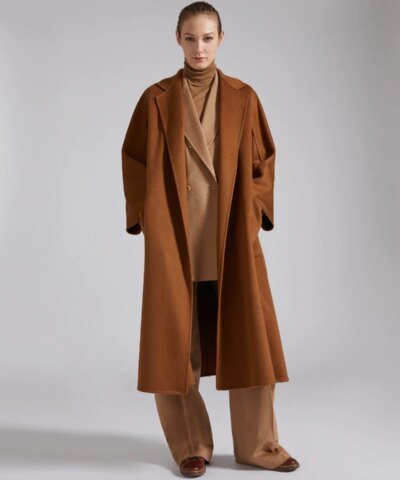 Max Mara Labbro Relaxed-Fit Cashmere Coat In Tobacco