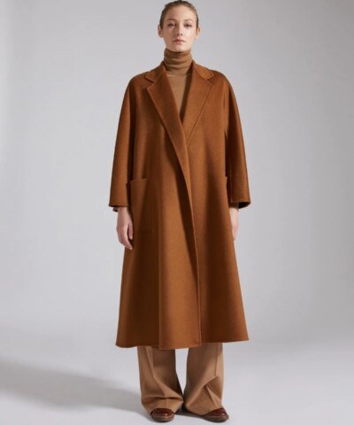 Max Mara Labbro Relaxed-Fit Cashmere Coat In Tobacco
