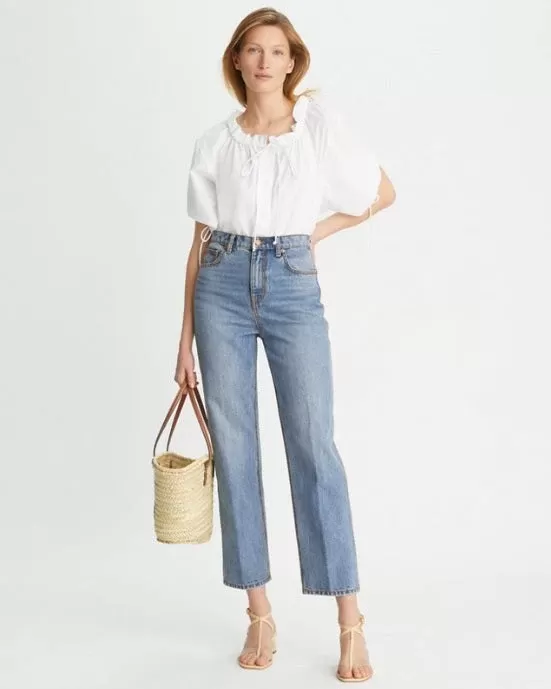 Tory Burch High-Rise Straight Jean