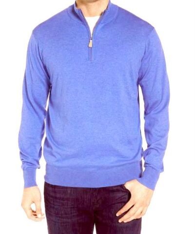 Canali Cotton Half-Zip Sweater