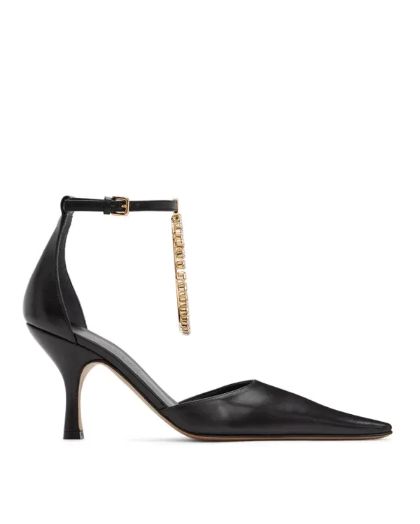 JW Anderson Black Ring 90mm Pumps