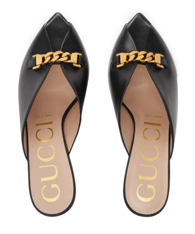 Gucci Chain-Detail Slide Sandals