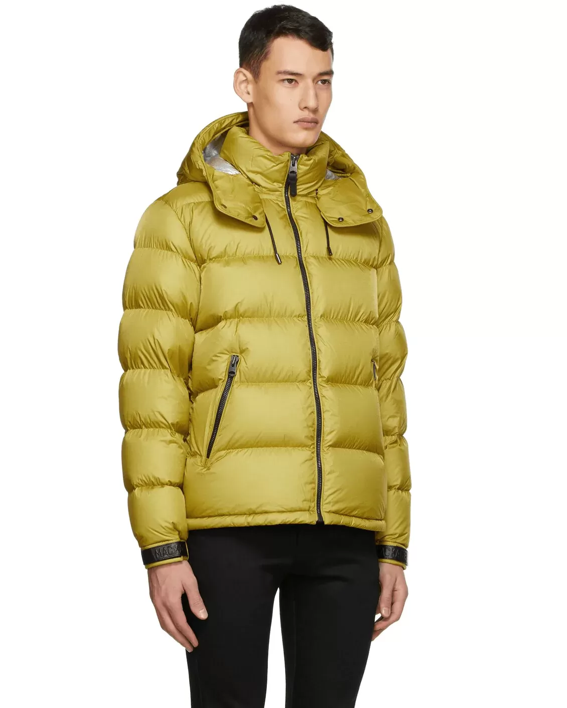 Mackage Jonas Foil Shield Down Jacket In Yellow