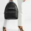 Balenciaga printed textured-leather backpack