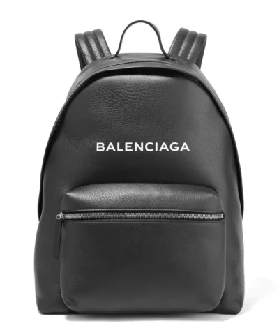 Balenciaga printed textured-leather backpack
