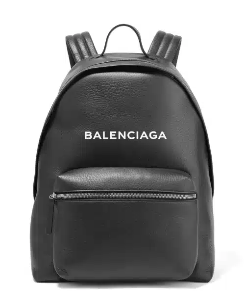 Balenciaga printed textured-leather backpack