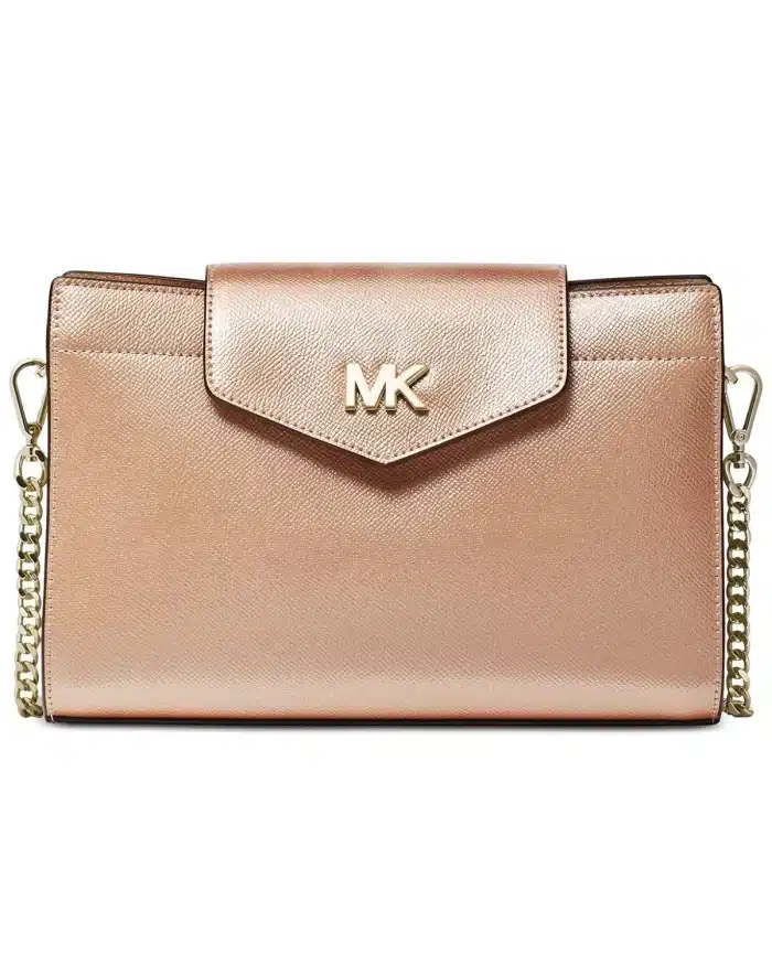 MICHAEL Michael Kors Crossgrain Leather Crossbody Clutch
