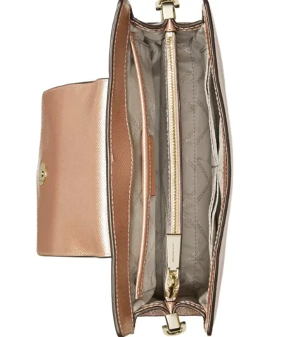 MICHAEL Michael Kors Crossgrain Leather Crossbody Clutch
