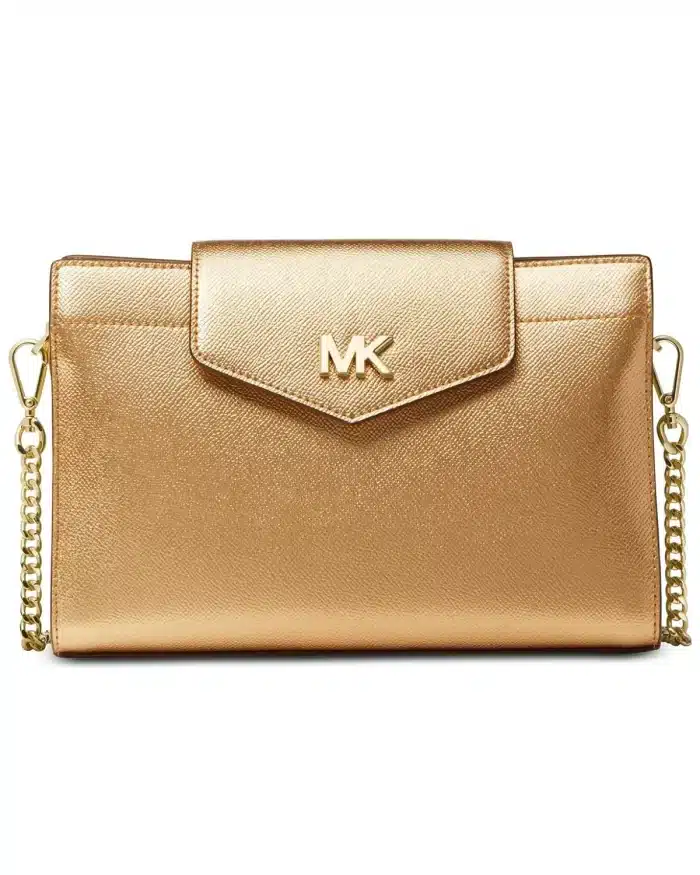 MICHAEL Michael Kors Crossgrain Leather Crossbody Clutch