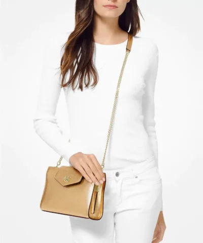 MICHAEL Michael Kors Crossgrain Leather Crossbody Clutch