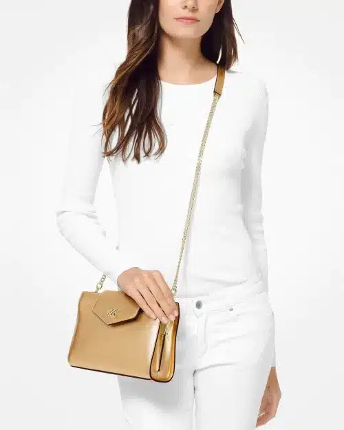 MICHAEL Michael Kors Crossgrain Leather Crossbody Clutch