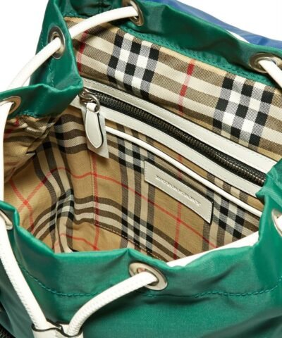 Burberry Leather-Trimmed Shell Backpack