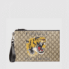 Gucci GG Bestiary Pouch With Tiger