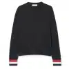 Thom Browne Striped grosgrain-trimmed merino wool sweater
