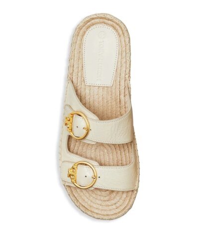 Tory Burch Selby Two-Band Espadrille Leather Sandals