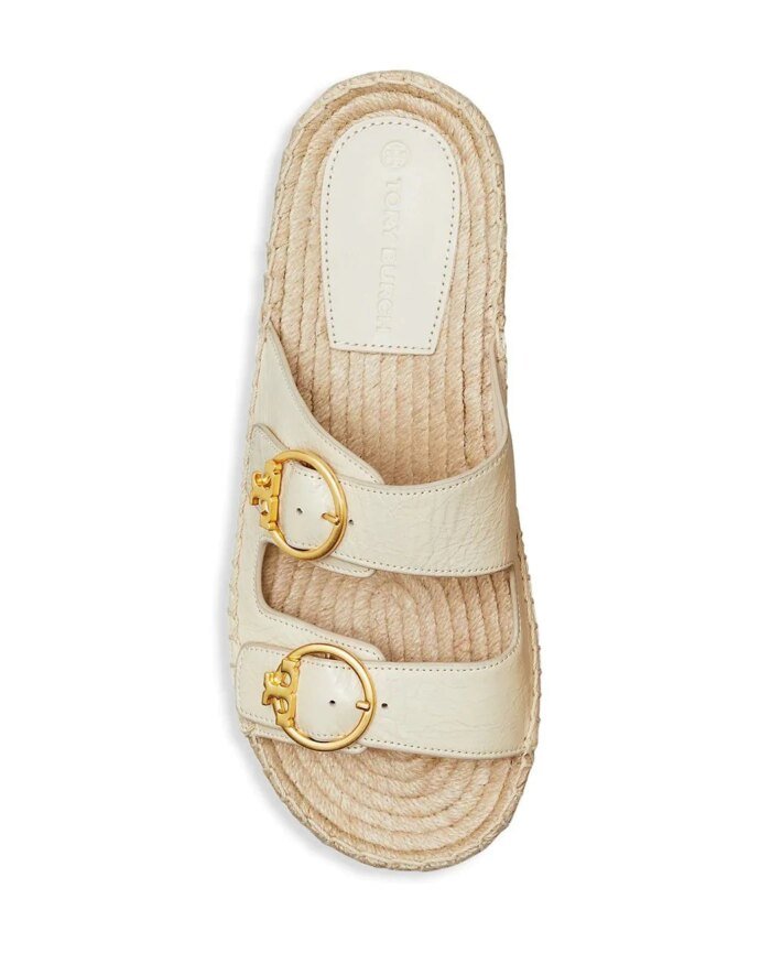 Tory Burch Selby Two-Band Espadrille Leather Sandals