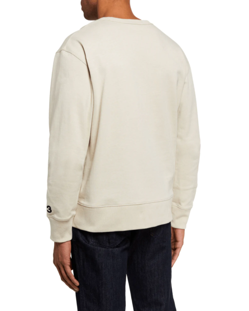 Y-3 Men's Distressed Signature Crewneck Sweatshirt